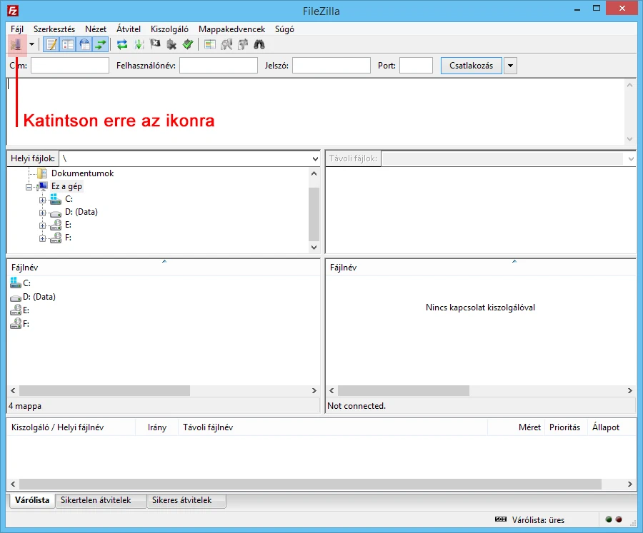 FileZilla Site Manager